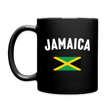 Jamaika Flagge - Tasse einfarbig - Schwarz - Links
