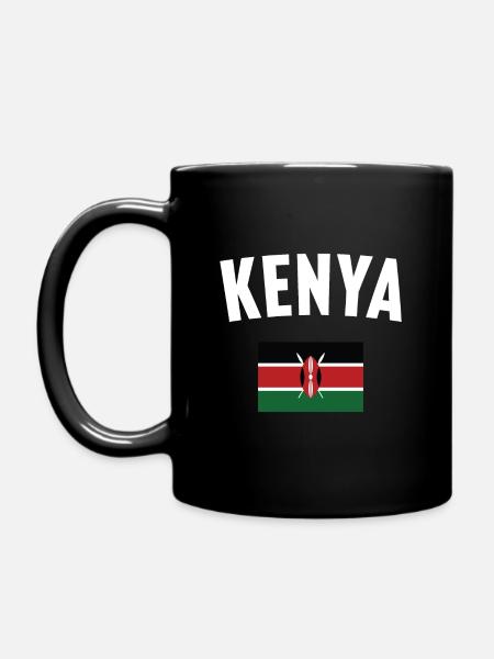 Kenia Flagge - Tasse einfarbig - Schwarz