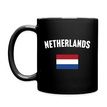 Drapeau néerlandais - Mug uni - noir - Gauche