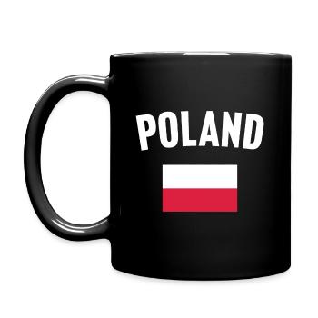 Drapeau de la Pologne - Mug uni - noir - Gauche