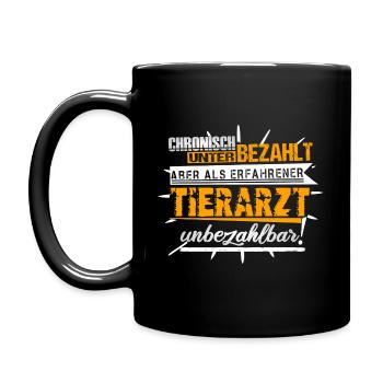 Tierarzt Geschenk Abschluss Arzt Tierarztpraxis - Tasse einfarbig - Schwarz - Links