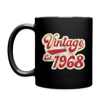 Vintage Est 1968 - Full Colour Mug - black - Left
