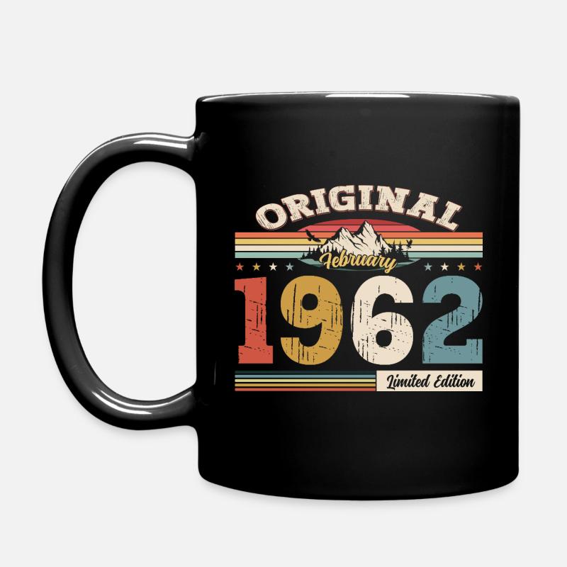 63. Geburtstag Geschenk Mann Original Februar 1962 - Tasse einfarbig - Schwarz