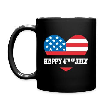 Happy 4th of July - Full Colour Mug - black - Left