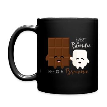 Blondie - Brownie - Tasse einfarbig - Schwarz - Links