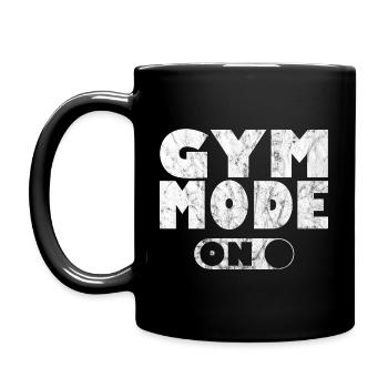 Gym Fitness Gym Mode on - Tasse einfarbig - Schwarz - Links