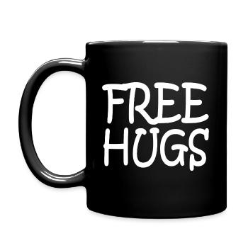 Free hugs - Full Colour Mug - black - Left