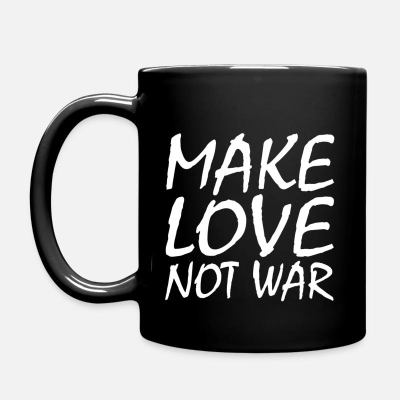 Make love not war - Tasse einfarbig - Schwarz