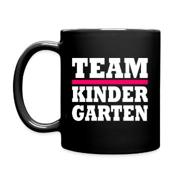 Team kindergarten - Tasse einfarbig - Schwarz - Links