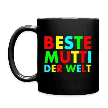 Beste mutti der welt - Tasse einfarbig - Schwarz - Links