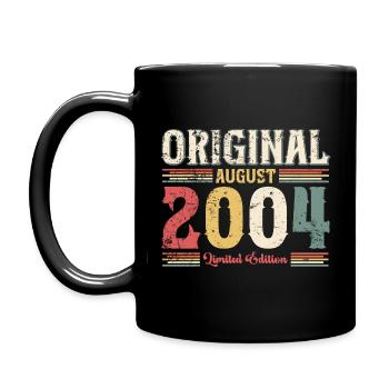 20th Birthday Original August 2004 Year 2004 - Full Colour Mug - black - Left