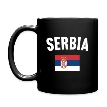 Drapeau de la Serbie - Mug uni - noir - Gauche