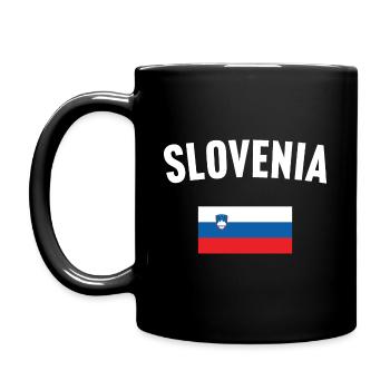 Slowenien Flagge - Tasse einfarbig - Schwarz - Links