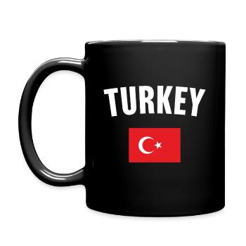 Drapeau de la Turquie - Mug uni - noir - Gauche