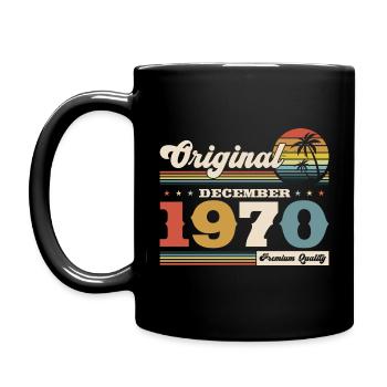55th Birthday Original December 1970 Volume 70 - Full Colour Mug - black - Left