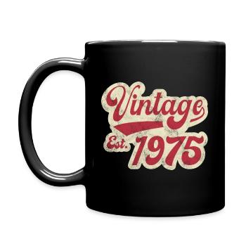 Vintage Est 1975 - Mug uni - noir - Gauche