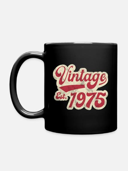 Vintage Est 1975 - Mug uni - noir