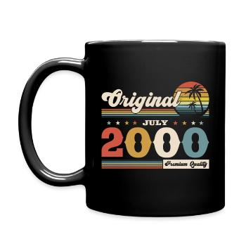 25ème anniversaire cadeau mari Original juillet 2000 - Mug uni - noir - Gauche