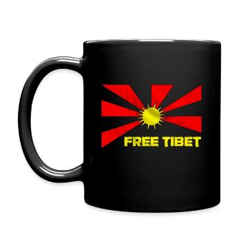 t-shirt tibet - Mug uni - noir - Gauche