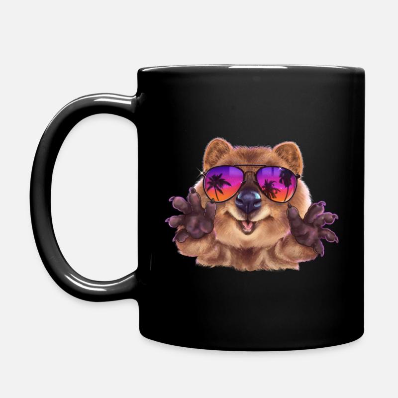 Cooler Quokka - Tasse einfarbig - Schwarz