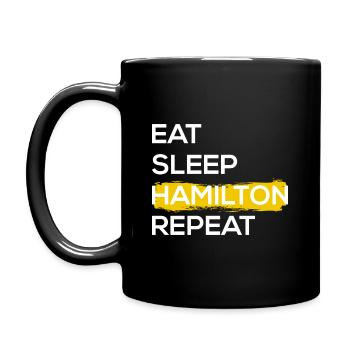 Mangez Sleep Hamilton Repeat II - Mug uni - noir - Gauche