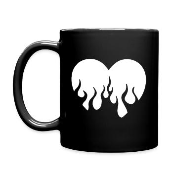 HERZ - Tasse einfarbig - Schwarz - Links