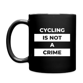 cycling is not a crime - Full Colour Mug - black - Left