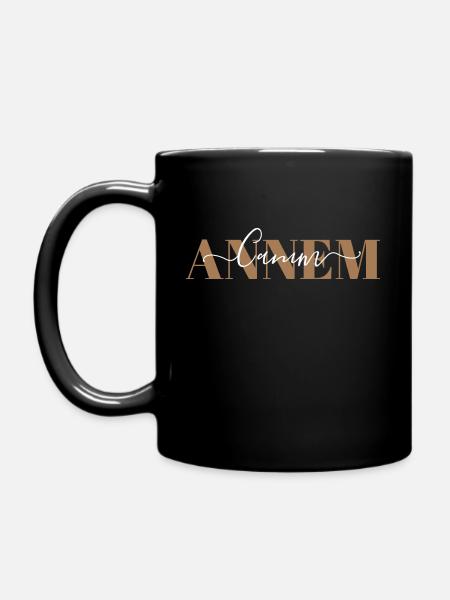 ANNEM - CANIM ANNEM - ANNELER GÜNÜ - DOĞUM GÜNÜ - Mug uni - noir
