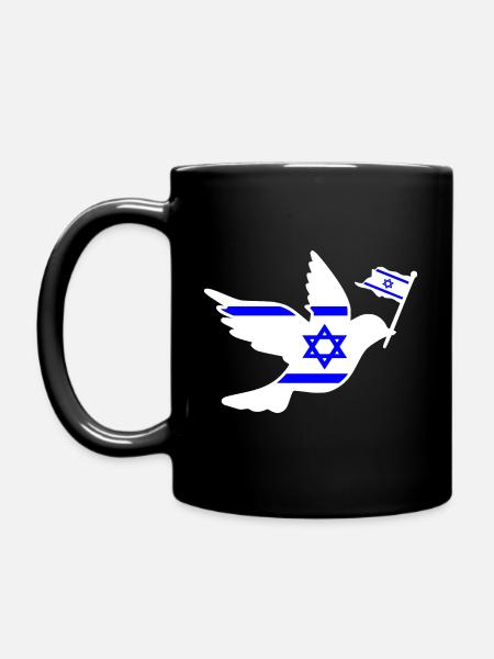 Israel Friedenstaube - Tasse einfarbig - Schwarz