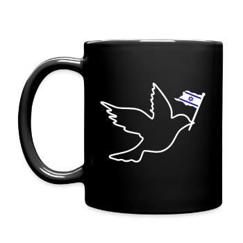 Israel Dove of peace - Full Colour Mug - black - Left