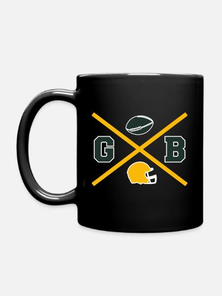 Green Bay Cross - Tasse einfarbig - Schwarz