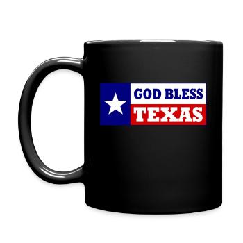 God bless texas - Tasse einfarbig - Schwarz - Links