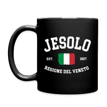 Jesolo Regione Del Veneto Italia Flagge Italien - Tasse einfarbig - Schwarz - Links