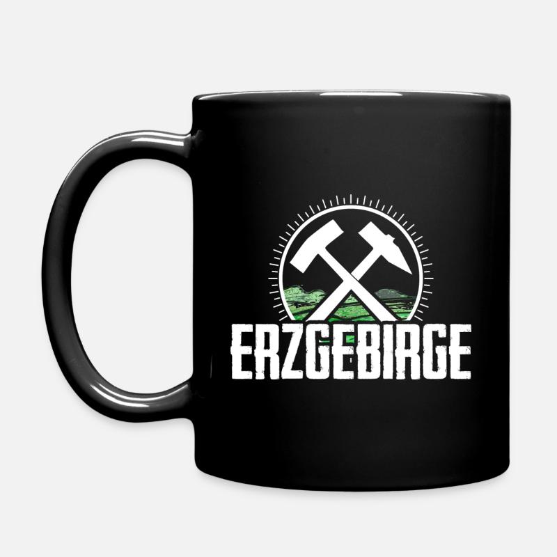 Erzgebirge - Tasse einfarbig - Schwarz