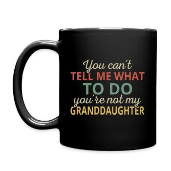 Ne peut pas me dire quoi faire Pas ma petite-fille, je - Mug uni - noir - Gauche