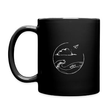 Fernweh - Tasse einfarbig - Schwarz - Links