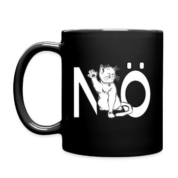 Not Today Nope Cat Gift - Full Colour Mug - black - Left