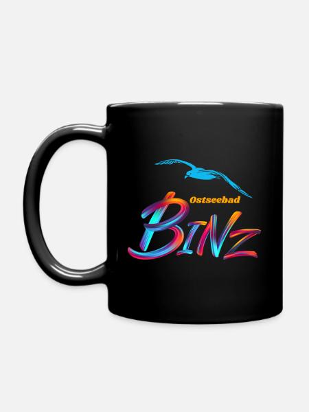 Binz-Ostseebad-Möwe - Tasse einfarbig - Schwarz