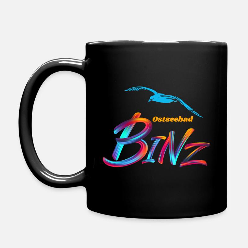 Binz-Ostseebad-Möwe - Tasse einfarbig - Schwarz