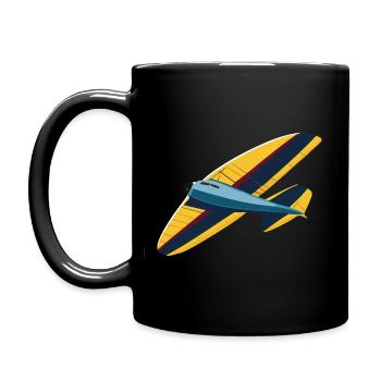 OldYellowglider - Full Colour Mug - black - Left