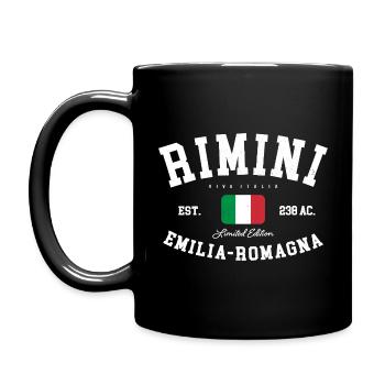 Rimini Emilia Romagna Italia Flag Italy - Full Colour Mug - black - Left