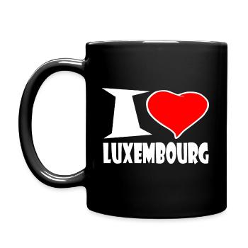 Luxemburg - Tasse einfarbig - Schwarz - Links