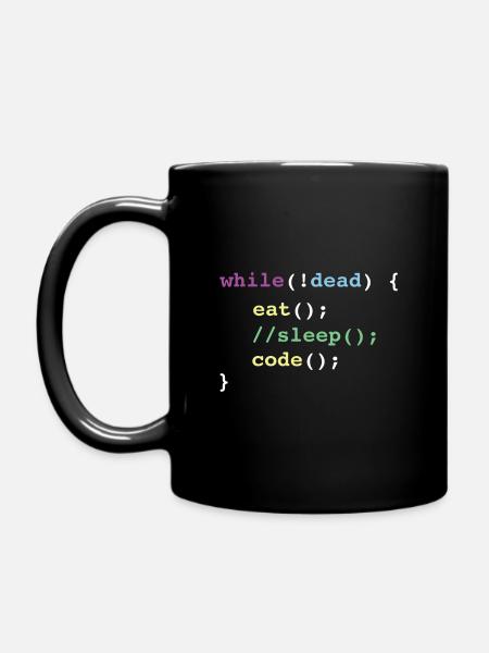 CODE CODING PROGRAMMIEREN PROGRAMMIERER GESCHENK - Tasse einfarbig - Schwarz