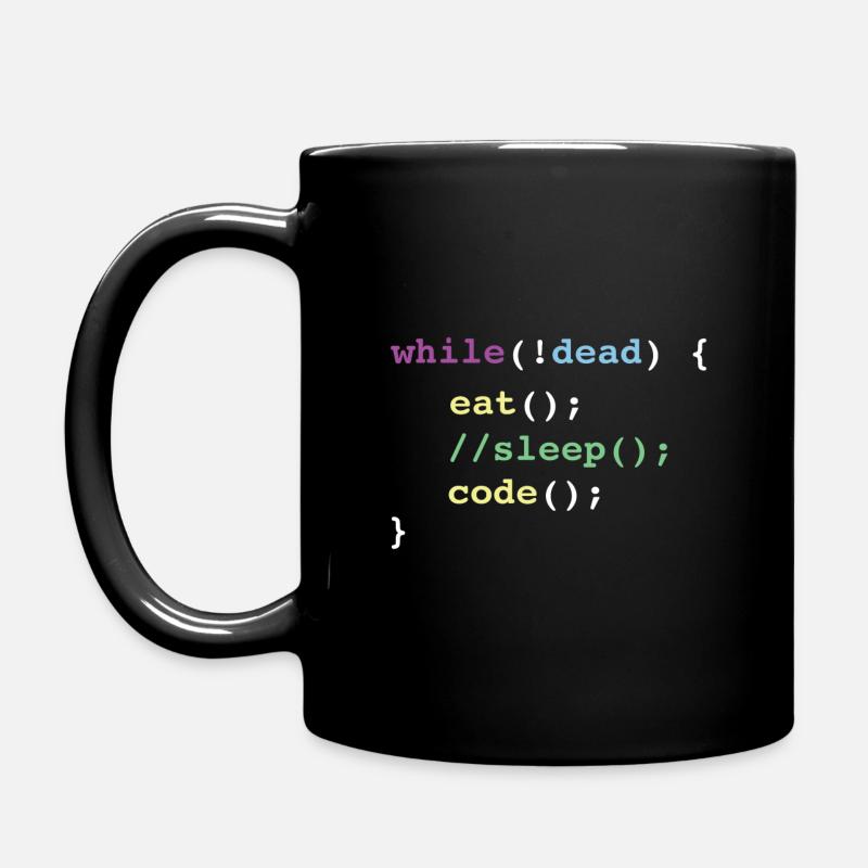 CODE CODING PROGRAMMIEREN PROGRAMMIERER GESCHENK - Tasse einfarbig - Schwarz