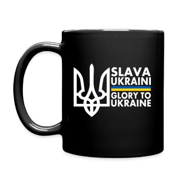 Slava ukraini - Full Colour Mug - black - Left