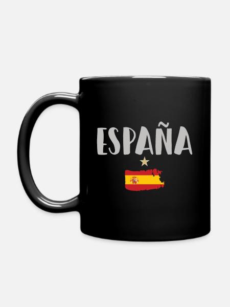 Spanien Fußball Trikot Spanische Flagge - Tasse einfarbig - Schwarz