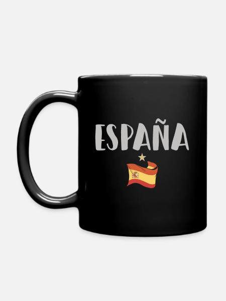 Spanien Fußball Trikot Spanische Flagge - Tasse einfarbig - Schwarz