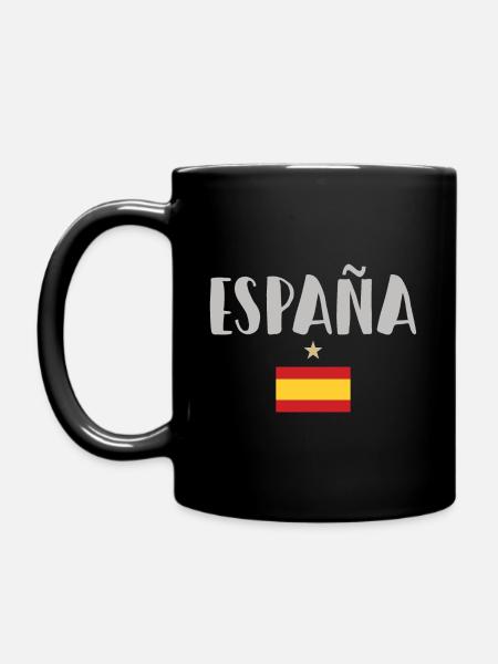 Spanien Fußball Trikot Spanische Flagge - Tasse einfarbig - Schwarz