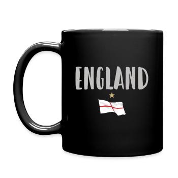 England Fußball Trikot Englische Flagge - Tasse einfarbig - Schwarz - Links