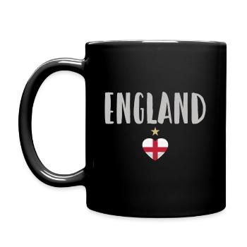 England Fußball Trikot Englische Flagge - Tasse einfarbig - Schwarz - Links